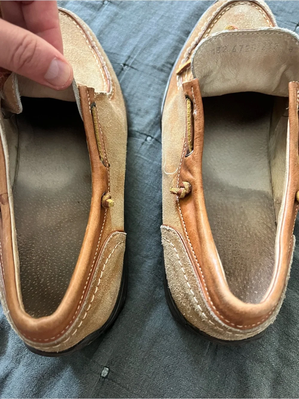 BACCO BUCCI MEN' LOAFERS SLIP-ON SHOES TAN TIE-UP SIZE 10